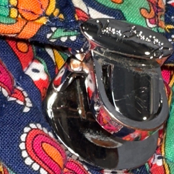 Vera Bradley Venetian Paisley Pattern Saddle Hipster Crossbody Bag Designer EUC - Picture 12 of 16